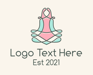 Women - Female Yoga Pose logo design