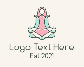 Female - Female Yoga Pose logo design