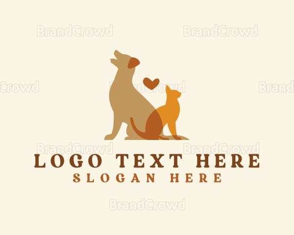 Pet Cat Dog Sitter Logo