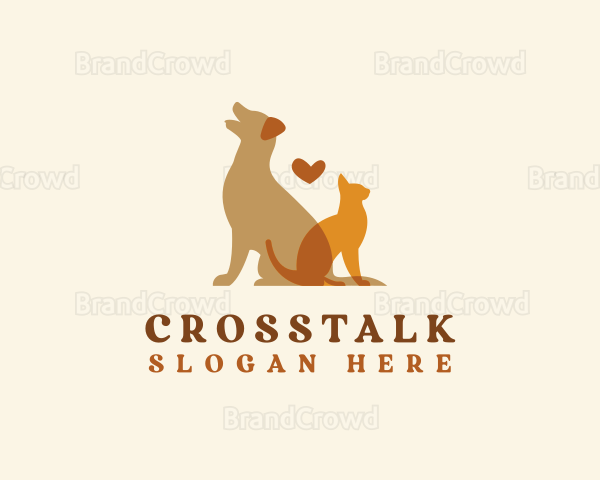 Pet Cat Dog Sitter Logo