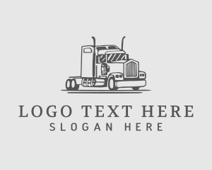 Flatbed Truck - Truck Moving Company logo design