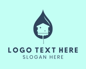 Sweeping - Vacuum Home Cleaning logo design