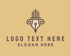 Writing - Pillar Pen Legal Firm logo design