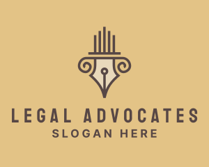 Pillar Pen Legal Firm logo design