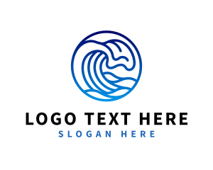 Lagoon - Ocean Beach Wave logo design