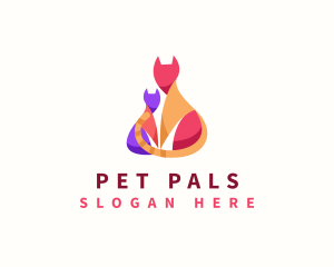 Cat Pet Animal logo design