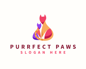 Cat Pet Animal logo design
