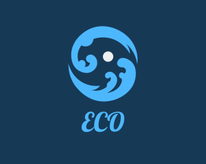 Round Ocean Waves Logo