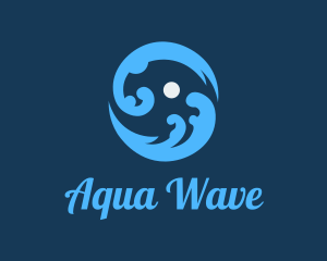 Round Ocean Waves logo design