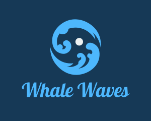 Round Ocean Waves logo design