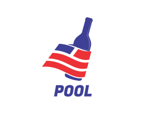 America - USA Wine Bottle logo design