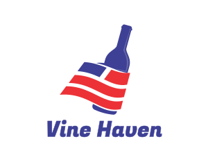 USA Wine Bottle logo design