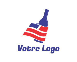 Whiskey - USA Wine Bottle logo design