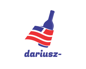 States - USA Wine Bottle logo design