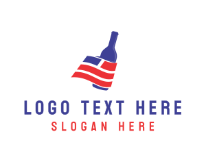 Gastro - USA Wine Bottle logo design