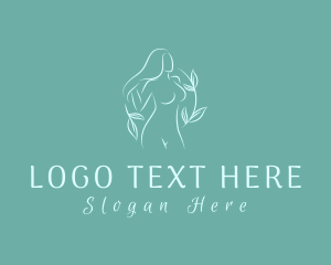 Model - Feminine Leaves Body logo design