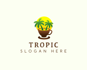 Tropical Coffee Resort logo design