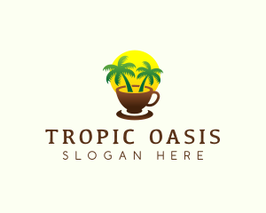 Tropical Coffee Resort logo design