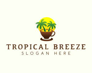 Tropical Coffee Resort logo design