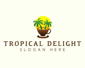 Tropical Coffee Resort logo design