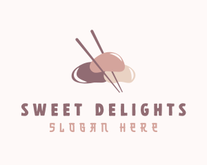 Sweet Japanese Mochi logo design