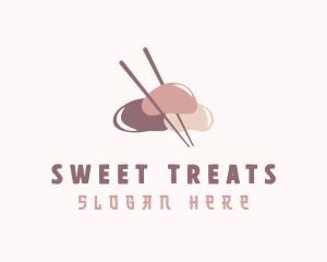 Sweet Japanese Mochi logo design