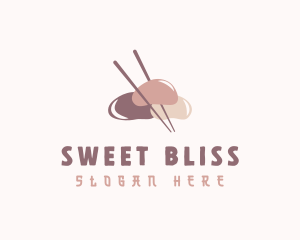 Dessert Japanese Mochi logo design