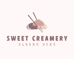 Dessert Japanese Mochi logo design