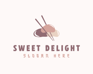 Dessert Japanese Mochi logo design