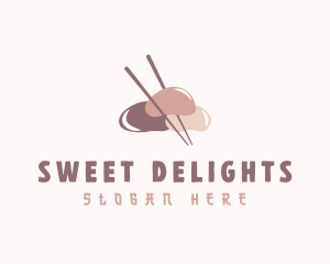 Dessert Japanese Mochi logo design