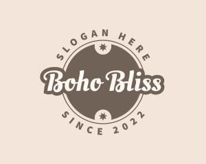 Retro Cursive Business Badge logo design