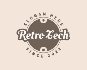 Retro Cursive Business Badge logo design