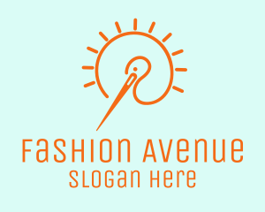 Fashion Needle Bird logo design