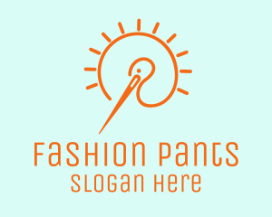 Fashion Needle Bird logo design