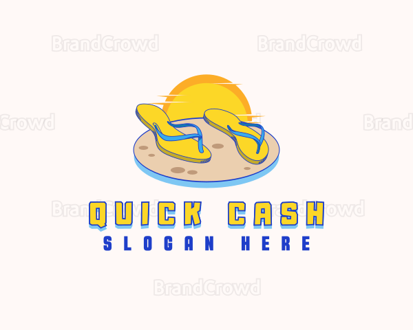 Tropical Beach Slippers Logo