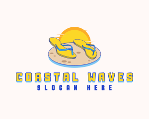 Shore - Tropical Beach Slippers logo design