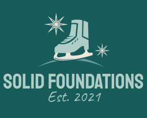 Olympic - Christmas Ice Skating Shoe logo design