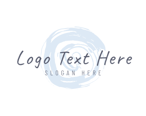 Calligraphy - Round Brush Stroke Makeup logo design