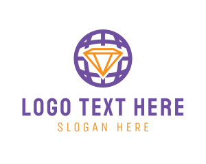 Engagement Ring - International Diamond Globe logo design