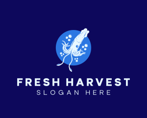 Fresh - Fresh Ocean Squid logo design