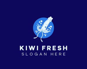 Fresh Ocean Squid logo design