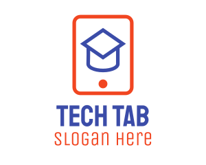 Tablet - Graduation Cap Smartphone logo design