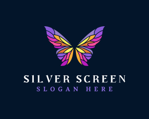 Butterfly Stained Glass Wing Logo