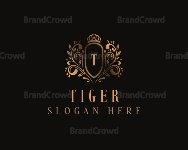 High End Vine Crown Shield Logo