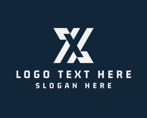 Letter X - Cyber Tech Programmer logo design