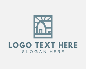 Leasing - Minimal Geometric House logo design