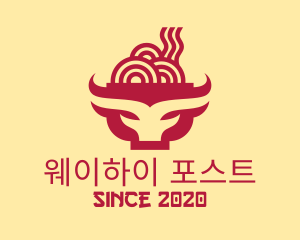 Beef Noodle Soup Bowl logo design