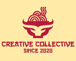 Beef Noodle Soup Bowl logo design