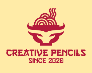 Beef Noodle Soup Bowl logo design