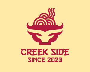 Beef Noodle Soup Bowl logo design